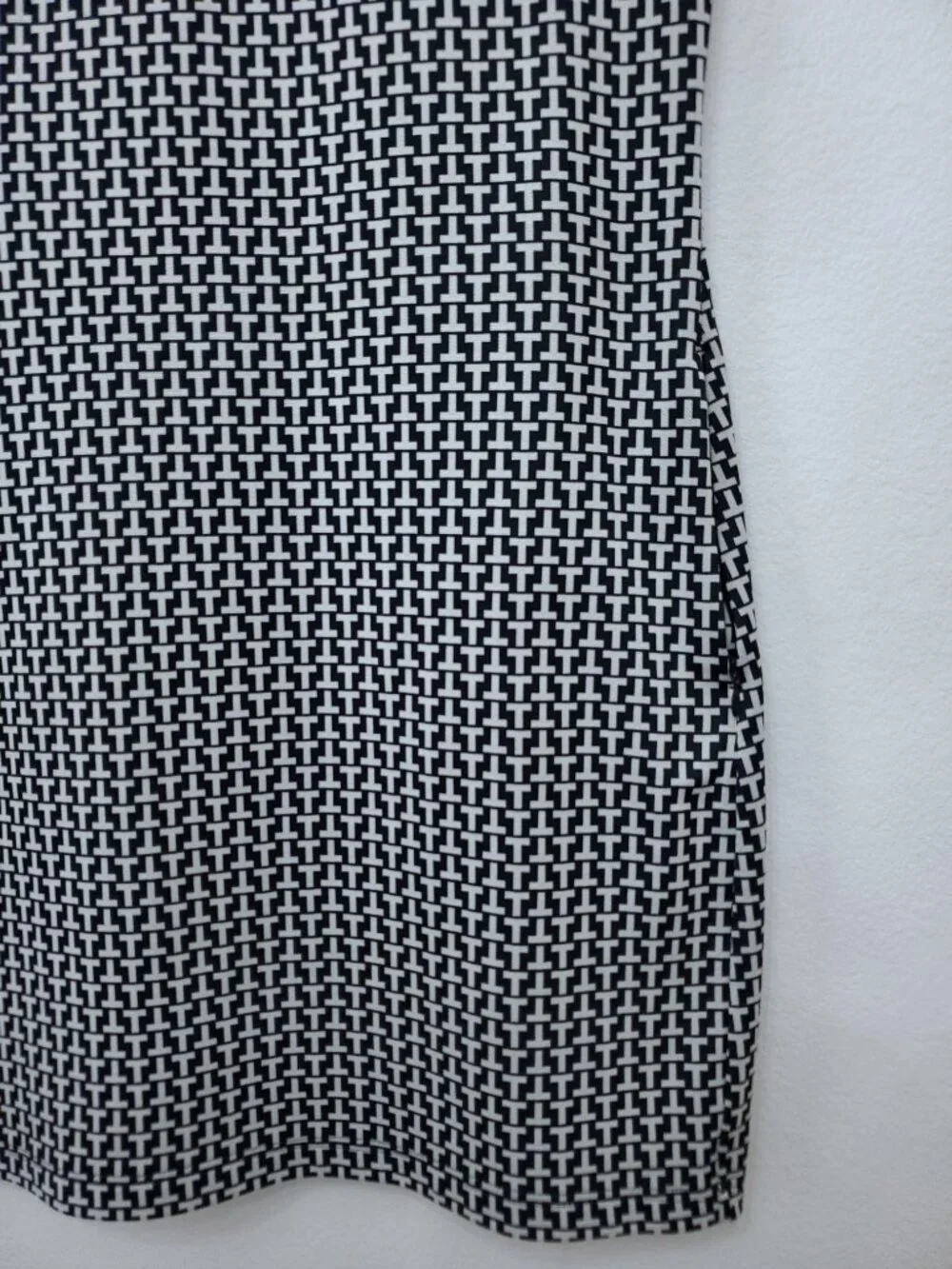 Tory Burch Sport Performance Jacquard Color-Block 1/4 Zip Logo Dress Size Small